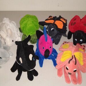 Hand Glove Puppets:  Butterfly, Monarch, White/Grey Bunny, Ladybug, Fish, Orca x